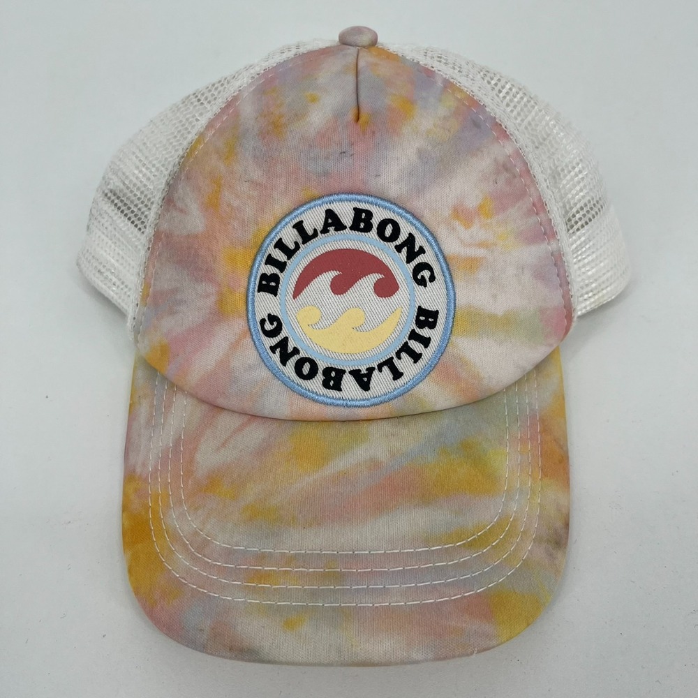 Billabong Womens Tie Dye Trucker Hat Pastel Mesh Back Adjustable Surf Cap